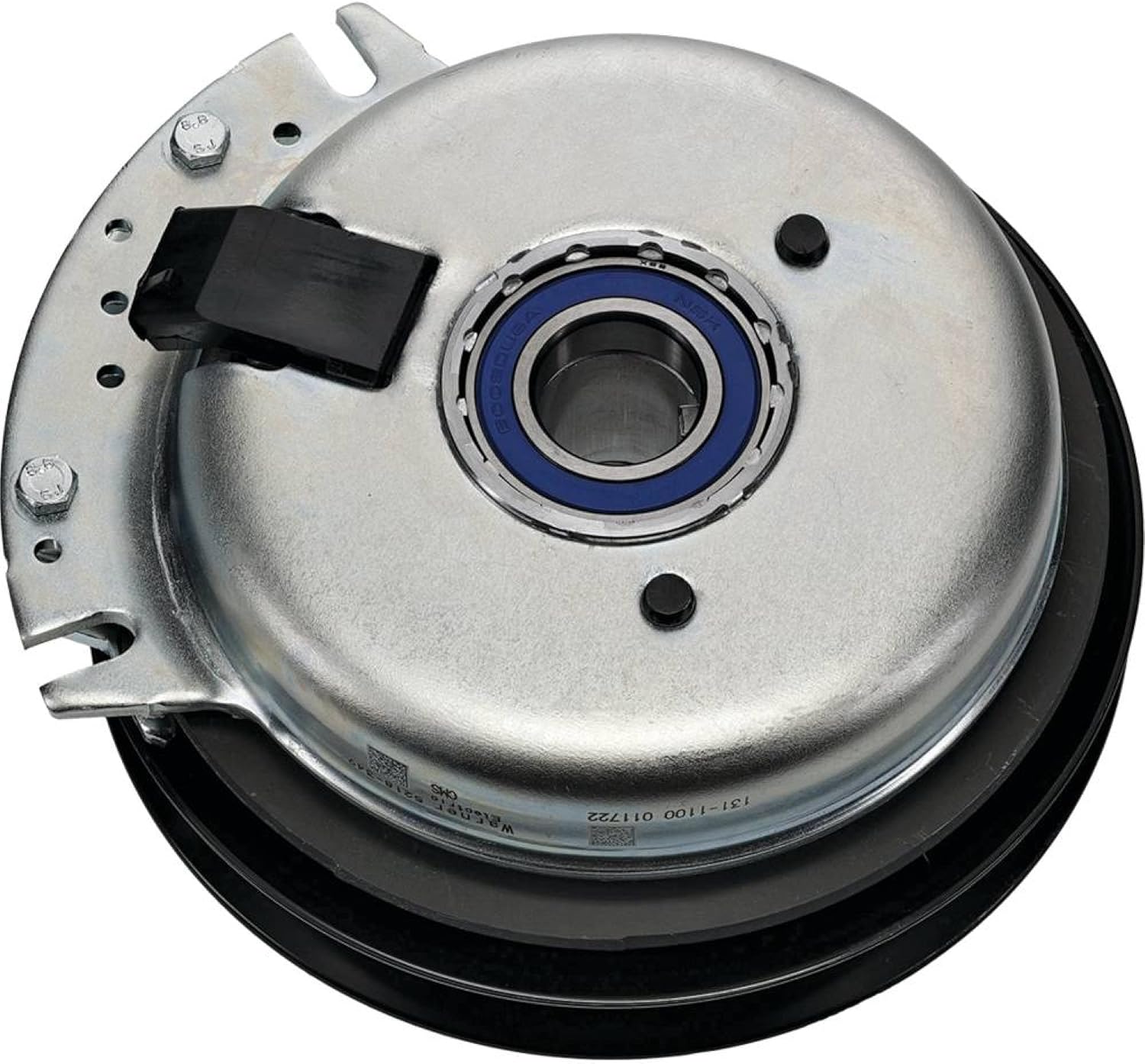 Stens 255-704 PTO Clutch Compatible with/Replacement for Exmark 131-1100, Toro 131-1100, Warner 5218-349 1/2" or 5/8" Belt Width, 1 1/8" ID, 7 1/2" Pulley Diameter,Black