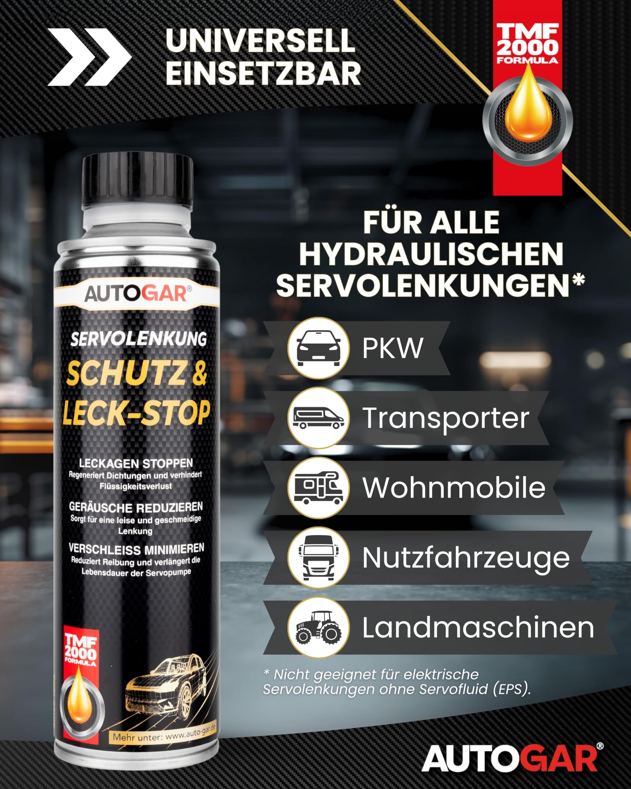 Servolenkung Schutz & Leck-Stop 250 ml I Additiv gegen Ölverlust & Lenkgeräusche I Dichtet Leckagen, schützt die Servopumpe & sorgt für sanftes Lenkverhalten