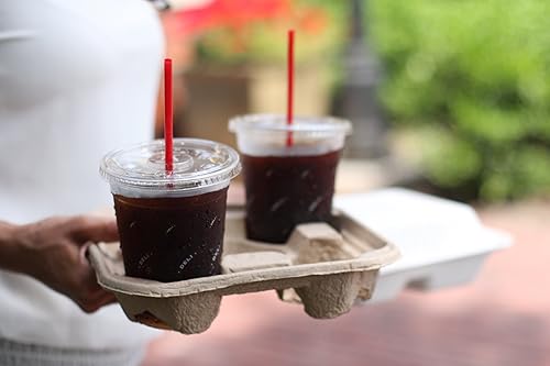 Vista 10 de Southern Champion charola 2795 Kraft cartón Bebida Carrier con mango, sostiene 2 tazas, 7 – 5/8" longitud x 3 – 3/4" ancho x 8 – 7/8" Altura, Beige