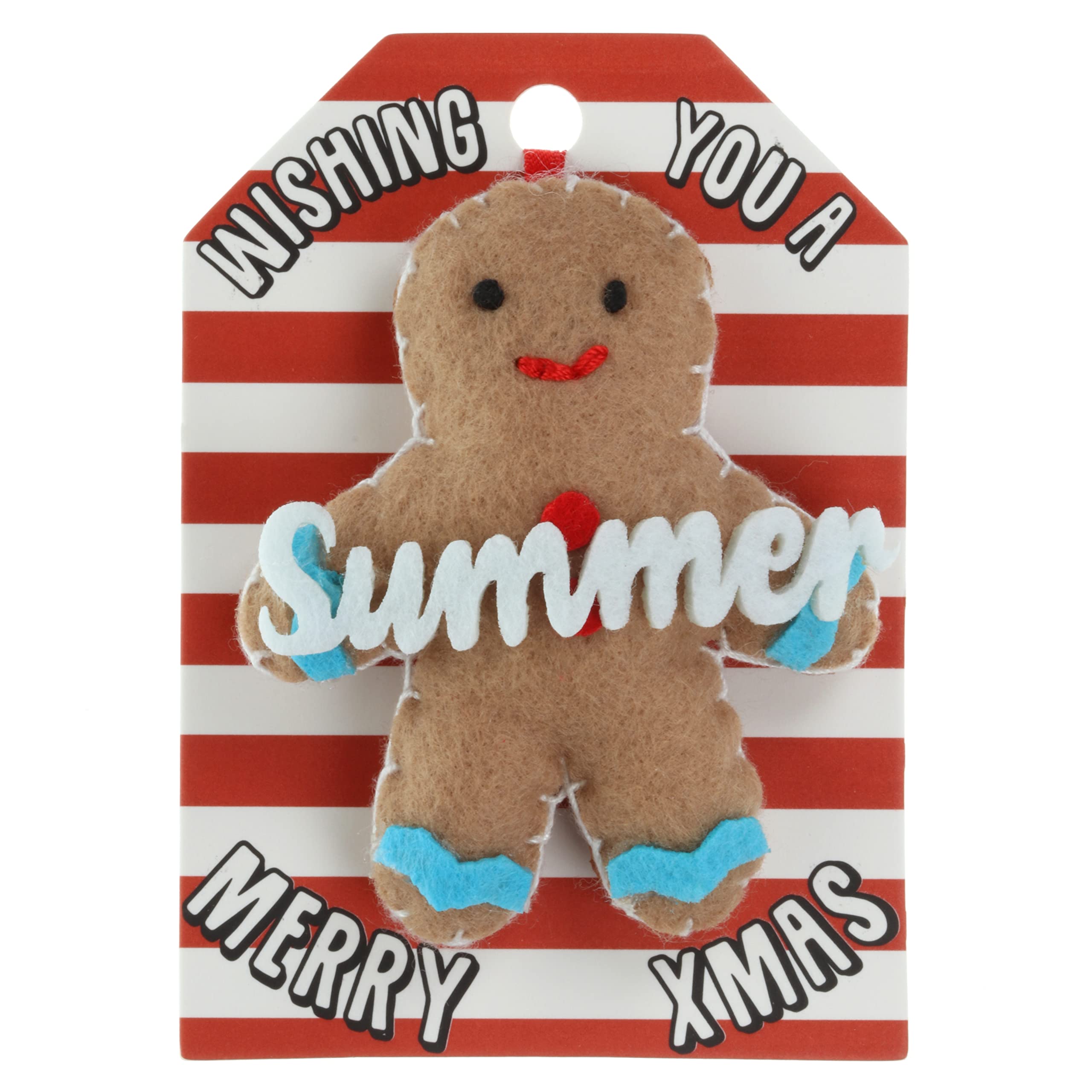 Summer Name Gingerbread Man Christmas Tree Bauble Decoration Hanging Gift