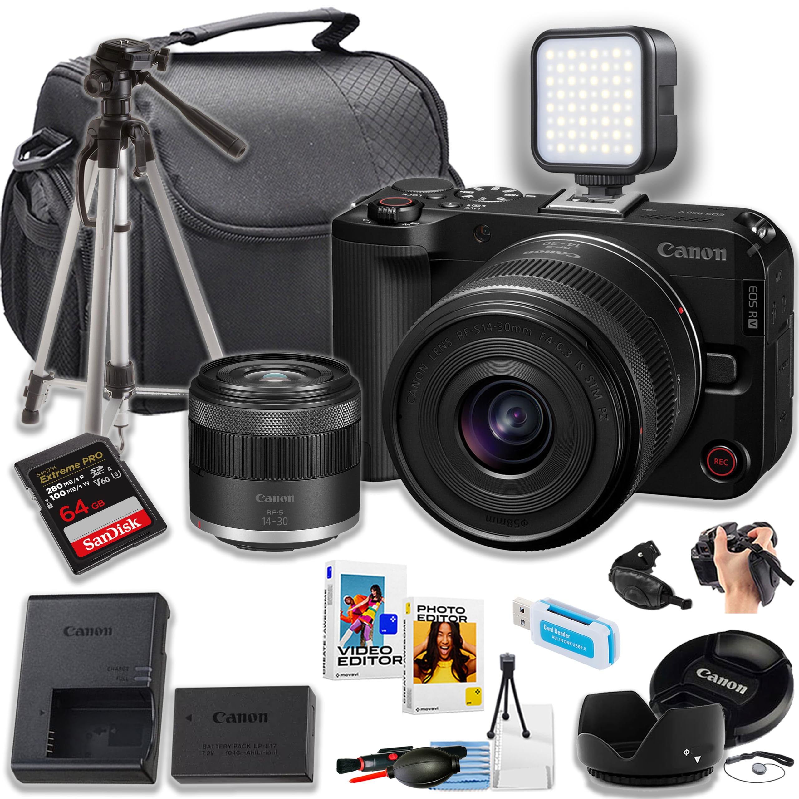 Amazon.com : Canon EOS R50V Mirrorless Camera w/14-30mm Lens +
