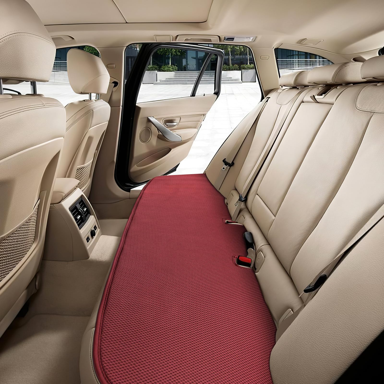 Housse De Siège Auto Arrière Pour BMW Série 3 F30 2013-2018 - Maille Respirante, Protection Anti-Taches - Noir