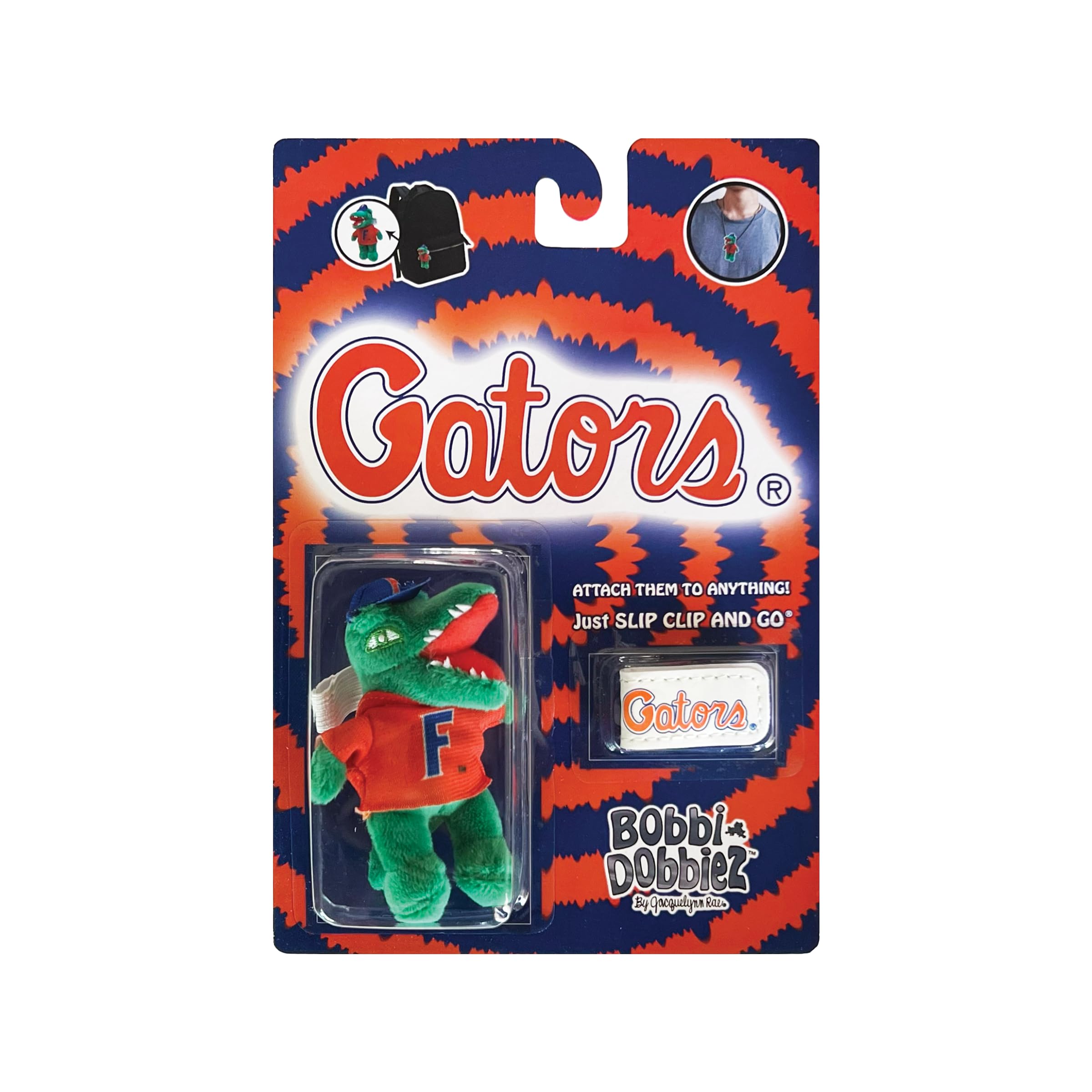 Bobbi-Dobbiez Attachable Plushie University of Florida Gators Albert Mascot – Attaches to Backpacks, Bags, Shoes, Water Bottles, and More