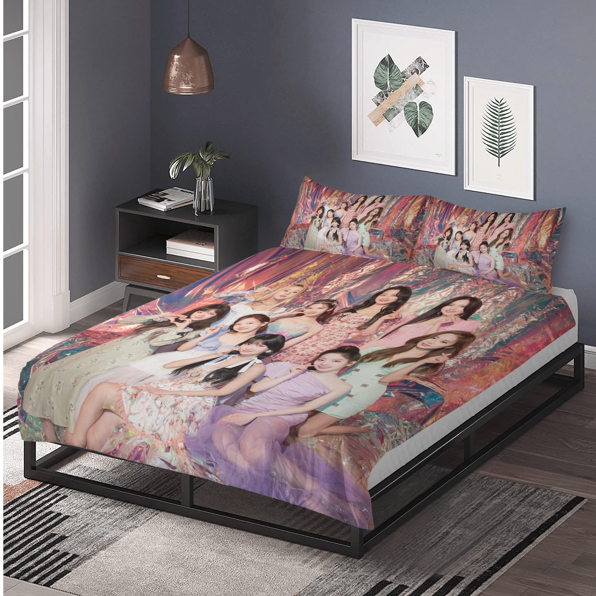 STARSAY Stray Kids Beddengoed, 135 x 200 cm, Kpop microvezel, 1 dekbedovertrek en 2 kussenslopen, decoratieve beddengoedsets voor kinderslaapkamers, 3-delig (Seo Chang-Bin