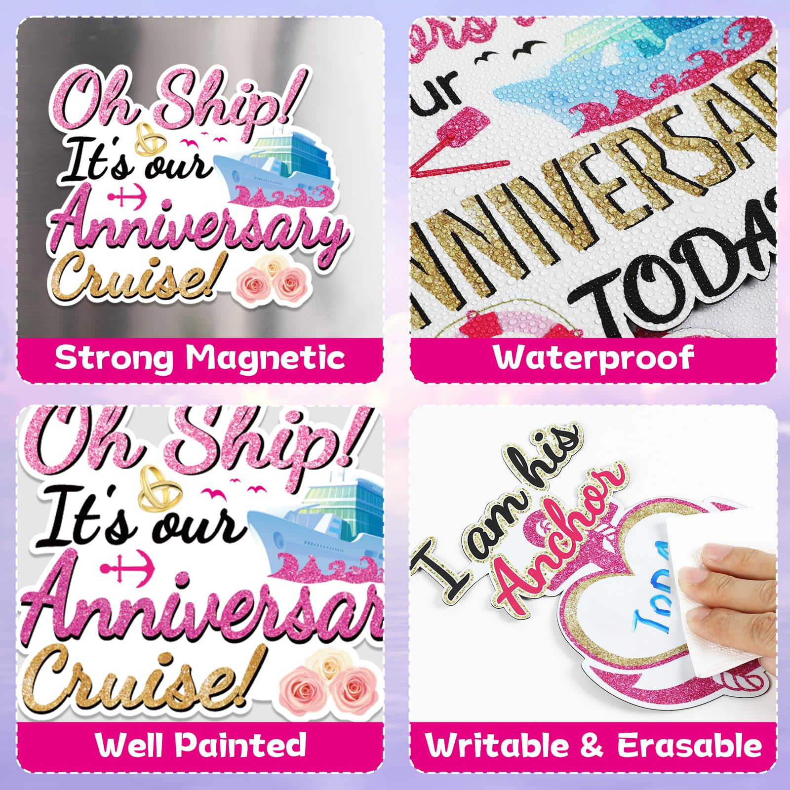 6 Pieces Cruise Door Magnets Decorations Cruise Door Decor