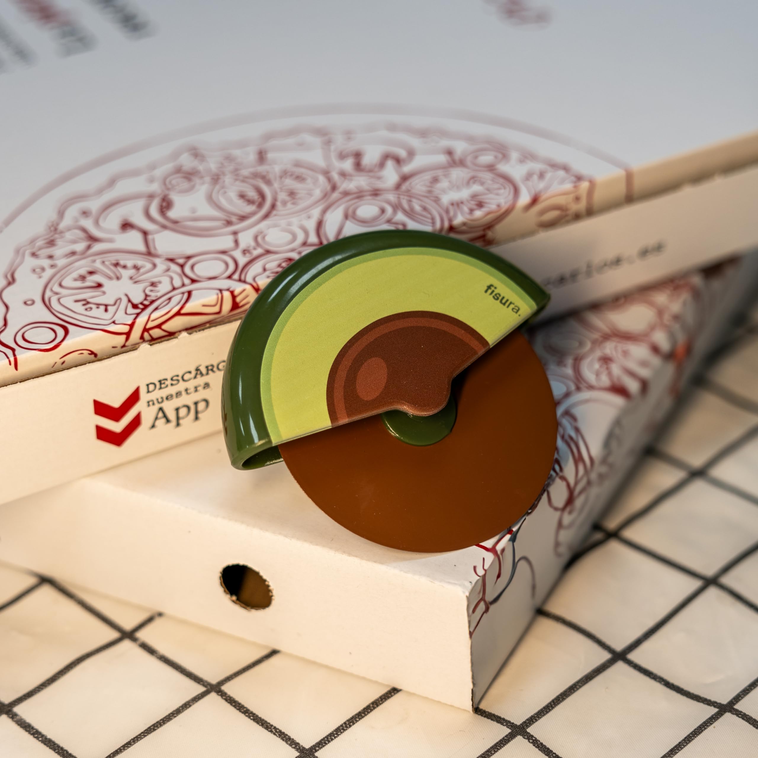 Tagliapizza Divertente Con Scritte Originali – “F*ck Salad, Send Me Pizza” – Lama In Acciaio Inox, Design Comodo - Foto 3