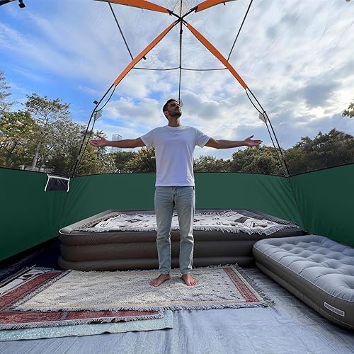 Miniatura 4 de CAMPROS CP Upgraded 6/8 Person Camping Tents, Waterproof Windproof Family Tent with Larger Mesh Windows & Door, Double Layer, Easy Set Up, Verde