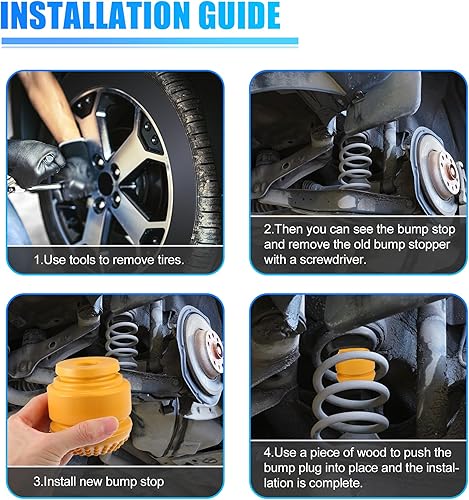 Miniatura 7 de X AUTOHAUX 2 piezas de parachoques de suspensión delantera para Ford F-250 F-350 F-450 F-550 Super Duty 2013-2022