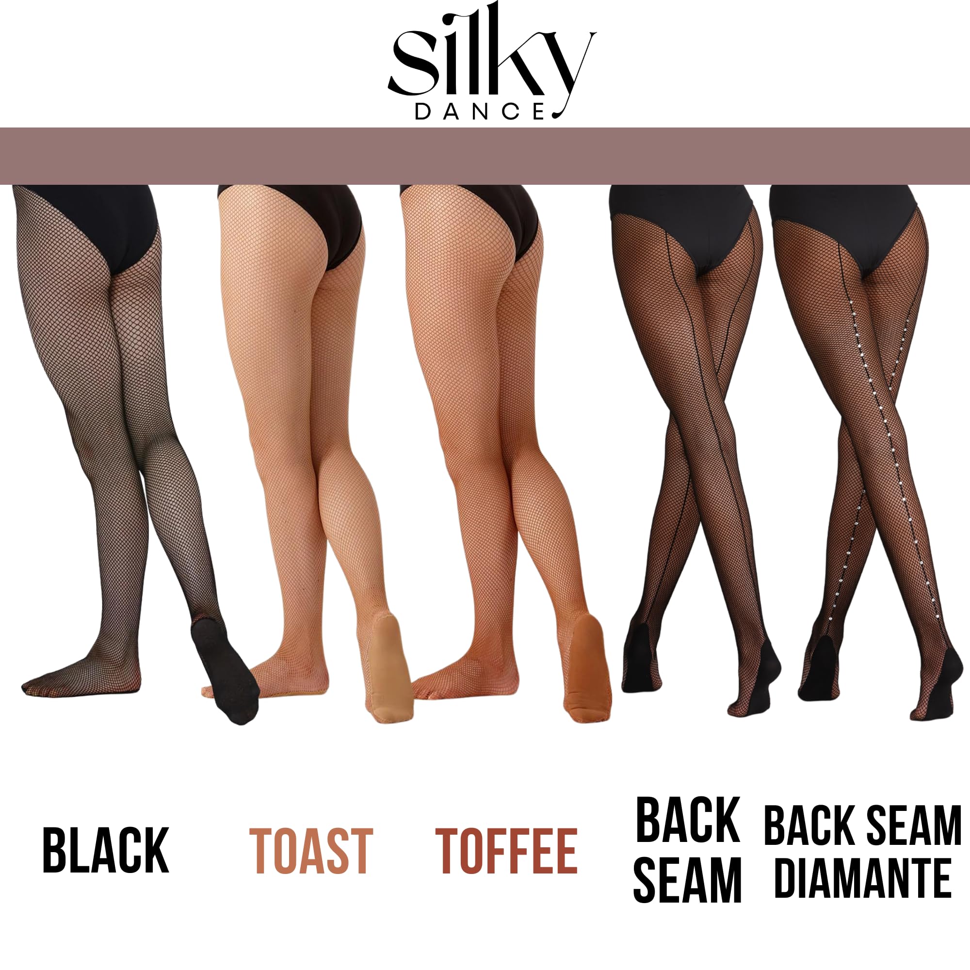 Collant professionali da danza a rete, tinta unita, cucitura posteriore o cucitura posteriore, per sala da ballo latino, tap, jazz, collant in caramello toast e nero