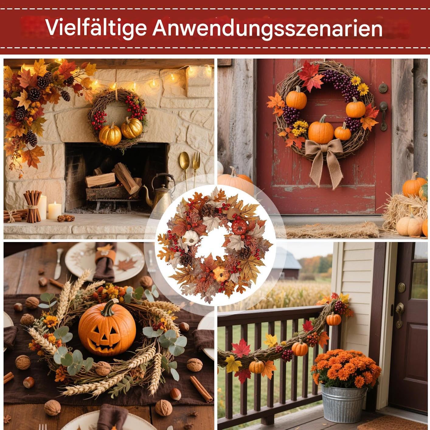 Herbstkranz Türkranz Für Thanksgiving