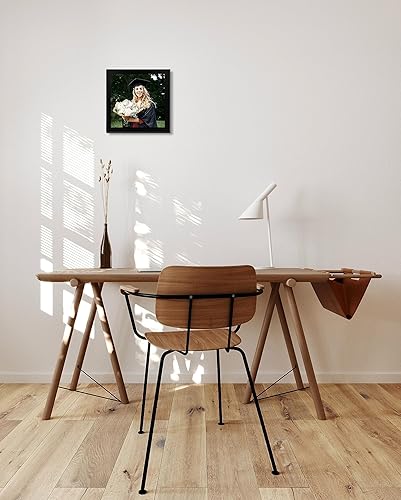 Miniatura 6 de Golden State Art, Marco negro de caja de sombra de 10 x 10 pulgadas, foto de 5 x 7 pulgadas, borla, tapete doble (marfil sobre marfil), cuadrado,