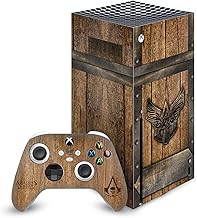 Head Case Designs Officially Licensed Assassin's Creed Wood and Metal Chest Black Flag Graphics Matte Vinyl Sticker Gaming Skin Decal Cover Compatible with Xbox Series X Console and Controller Bundle