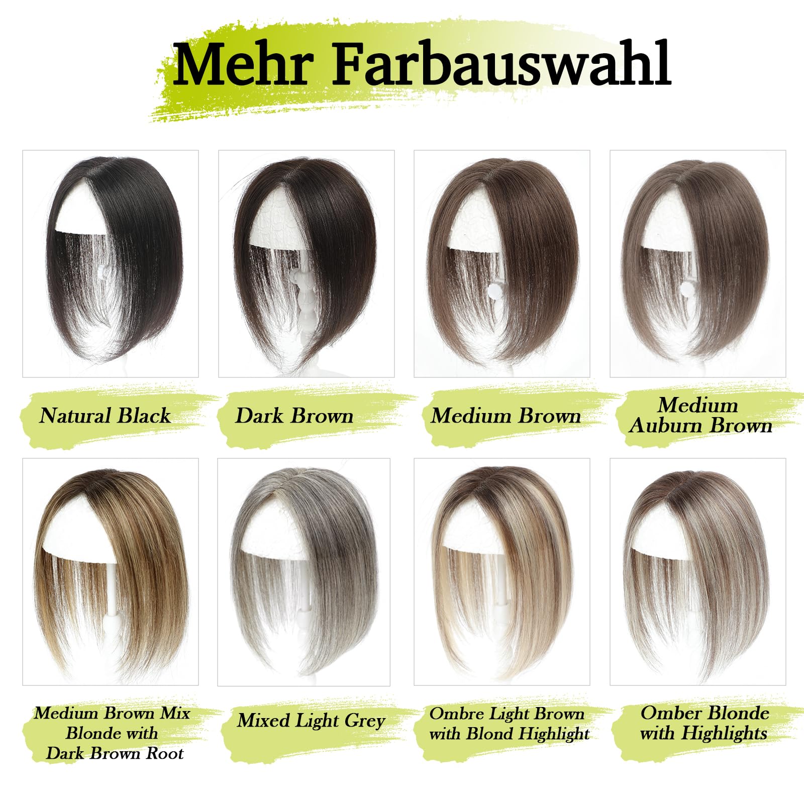 Haar Topper aus echtem Menschenhaar für Frauen mit dünner werdendem Haar 3 × 4,5zoll verbesserte Schweizer Spitzenbasis Perücken-Topper für Frauen (Natural Black)
