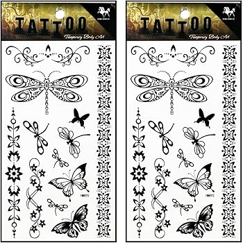 Amazon Com Tatuajes 2 Hojas Tatuaje Temporal 3d Aguila Americana Pajaro Dragon Serpiente Mariposas Flores De Mariposa Para Las Mujeres De Los Hombres De La Espalda Baja Del Hombro Del Cuello Del Brazo