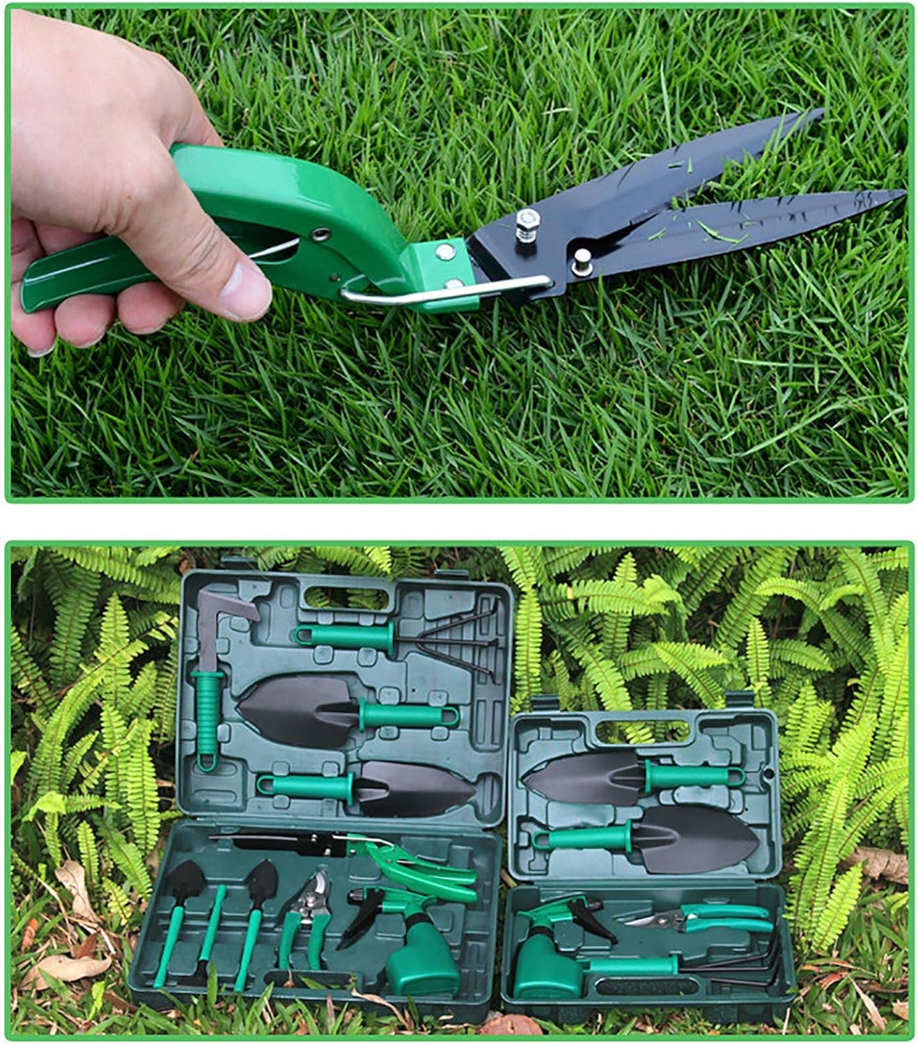 11 Pieces Garden Tools Set, Heavy Duty Gardening Tools with Carrying Case, Ergonomic Hand Tools, Pruner, Rake, Shovel, Trowel, Sprayer, Gifts for Men, Women and Gardening Lovers