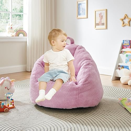 Miniatura 2 de Ulax furniture Sofá para niños, mini sofá, puf para niños, ideal para niños pequeños (rosa)