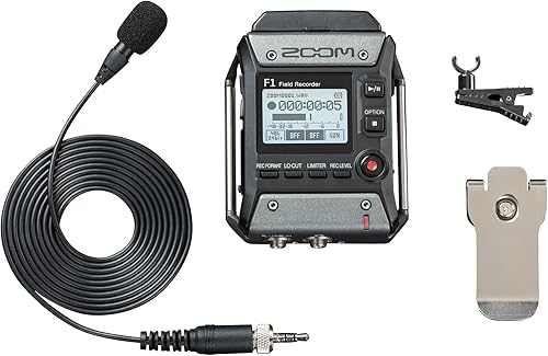 Miniatura 8 de Zoom F1-LP Lavalier Body-Pack Recorder, Audio para Grabadora de Video, Grabaciones a Tarjeta SD, Funciona con Batería, Incluye Micrófono Lavalier