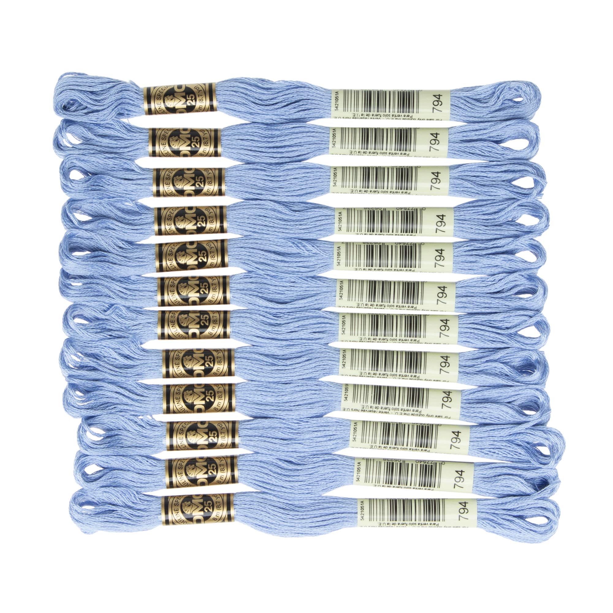 DMC 6-Strand Embroidery Cotton Floss, Light Cornflower Blue