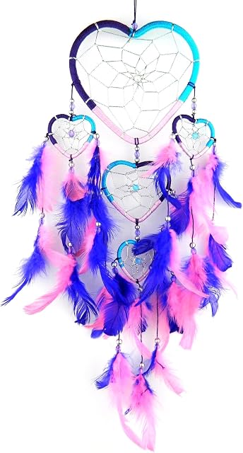 Bali unbranded handmade DREAM CATCHER PINK PURPLE DREAMCATCHER FAIR TRADE HAND CRAFTED BEAUTIFUL QUALITY