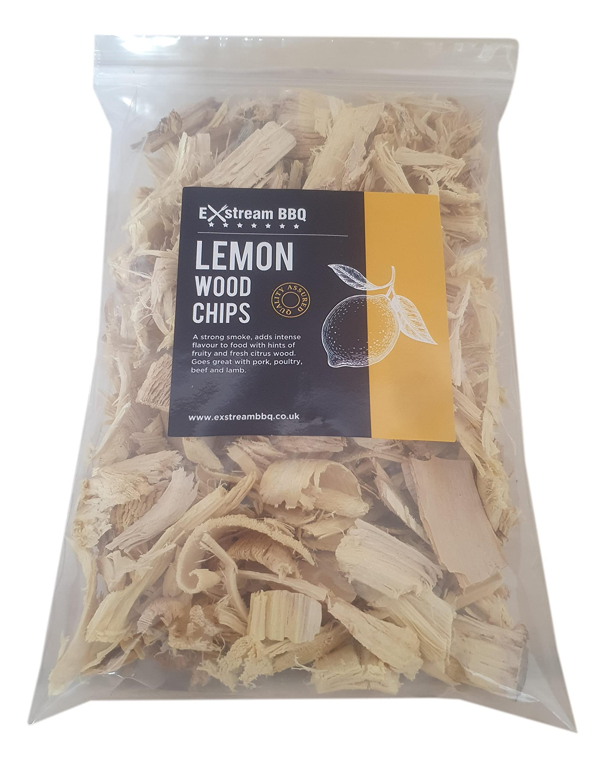 Exstream Brown Bbq Barbecue Smoking Wood Chips *Over 16 Great Flavours In 1, 5 & 10 Litres* (Lemon 1 Litre)