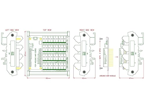 Miniatura 5 de CZH-LABS Placa del módulo de ruptura del bloque de terminales del tornillo del montaje en carril DIN para Arduino MKR.