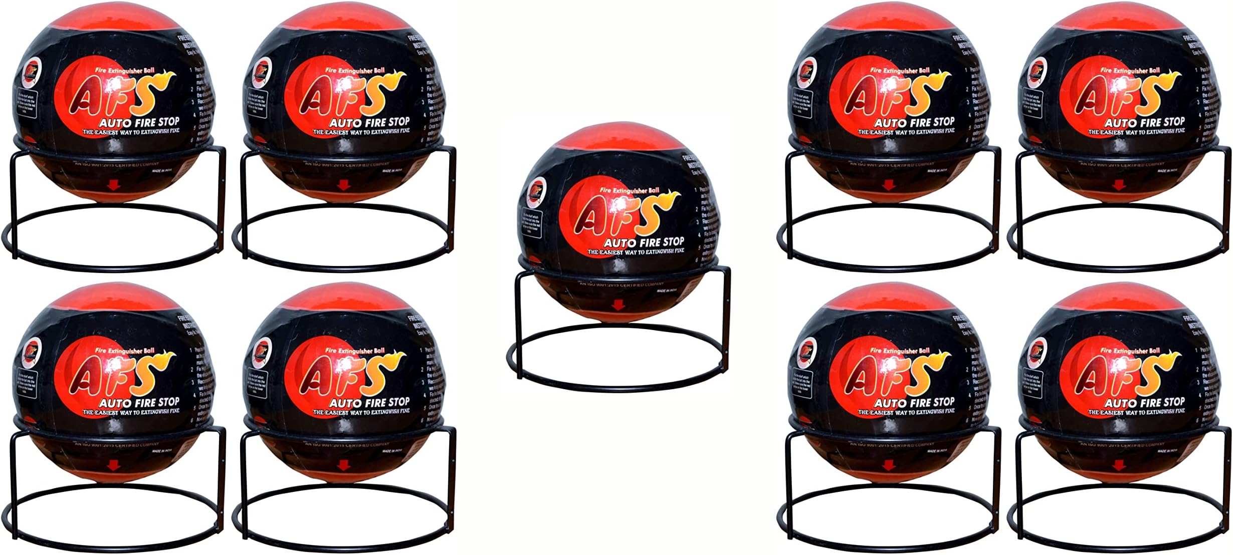 AFS (AUTO FIRE STOP) Fire Extinguisher Ball || Quick Fire Off Ball || Automatic Fire Extinguishing Fire Suppression Device with Stand & User Manual Ideal for Multipurpose Uses (8)