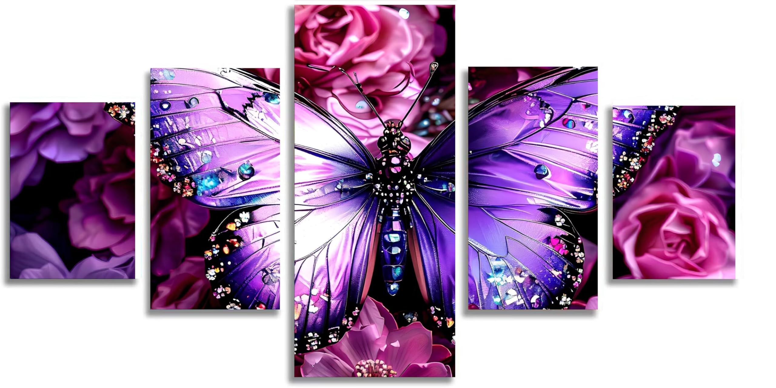 Diamond Painting 5D Papillon Violet pour Décoration Salon Cosy - 8