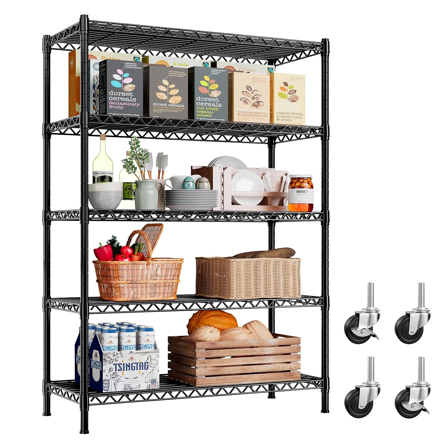REIBII 5 Tier Metal Shelving, Heavy Duty Garage - Image 10