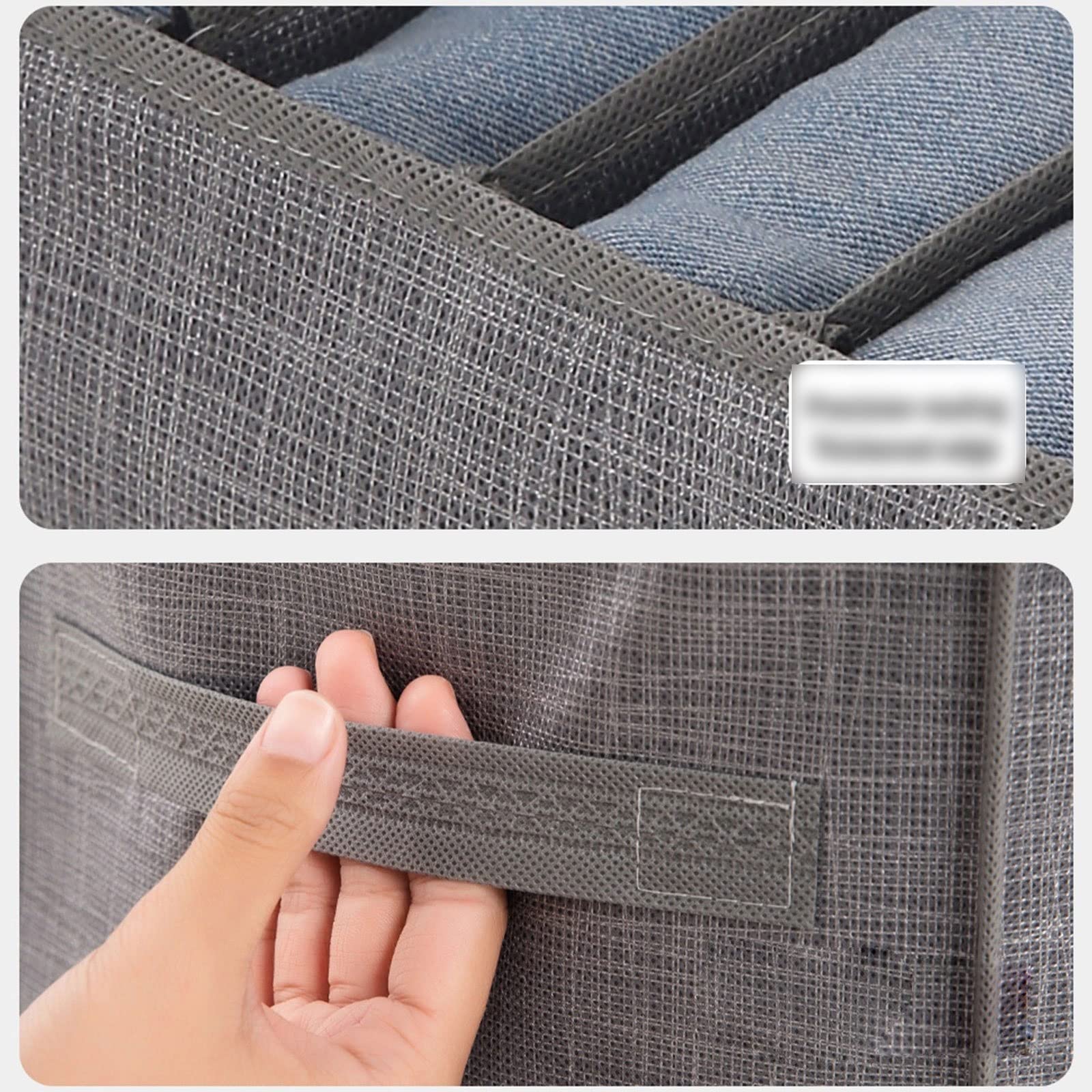 RWRAPS Boîte de Rangement avec Couvercle Organisateur de Placard en Tissu pour Chambre à Coucher, T-Shirts et Pantalons, Séparateur de Vêtements pour Le Rangement