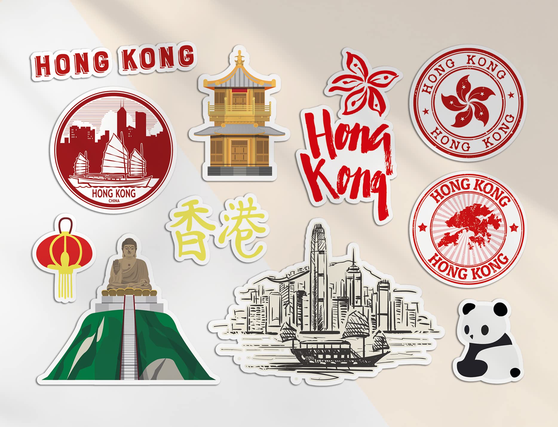 Amazon.co.jp: A5ステッカーシート 香港ビニールステッカー - ランド