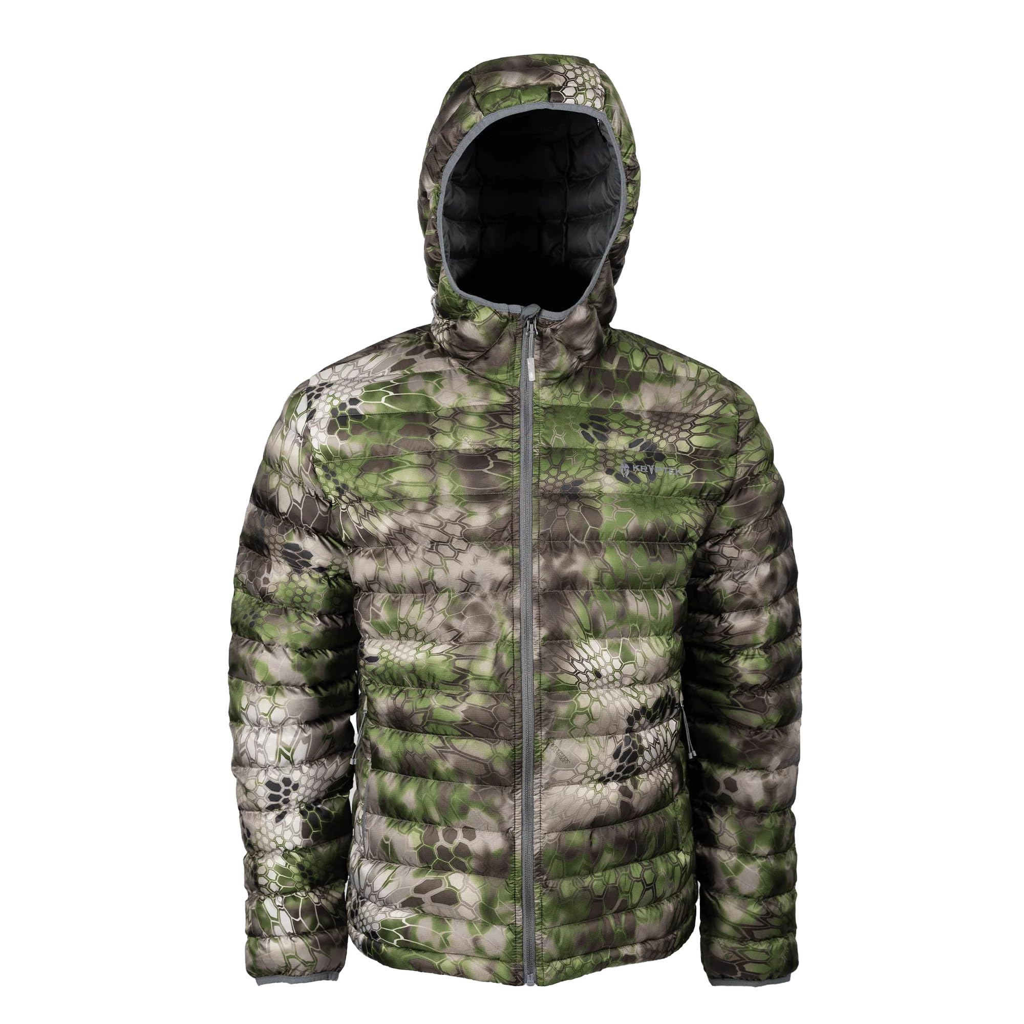 Kryptek Lykos II Men’s Jacket 800 Fill-Power Hybrid Insulation, Water-Resistant, Packable, Hooded Cold-Weather Coat