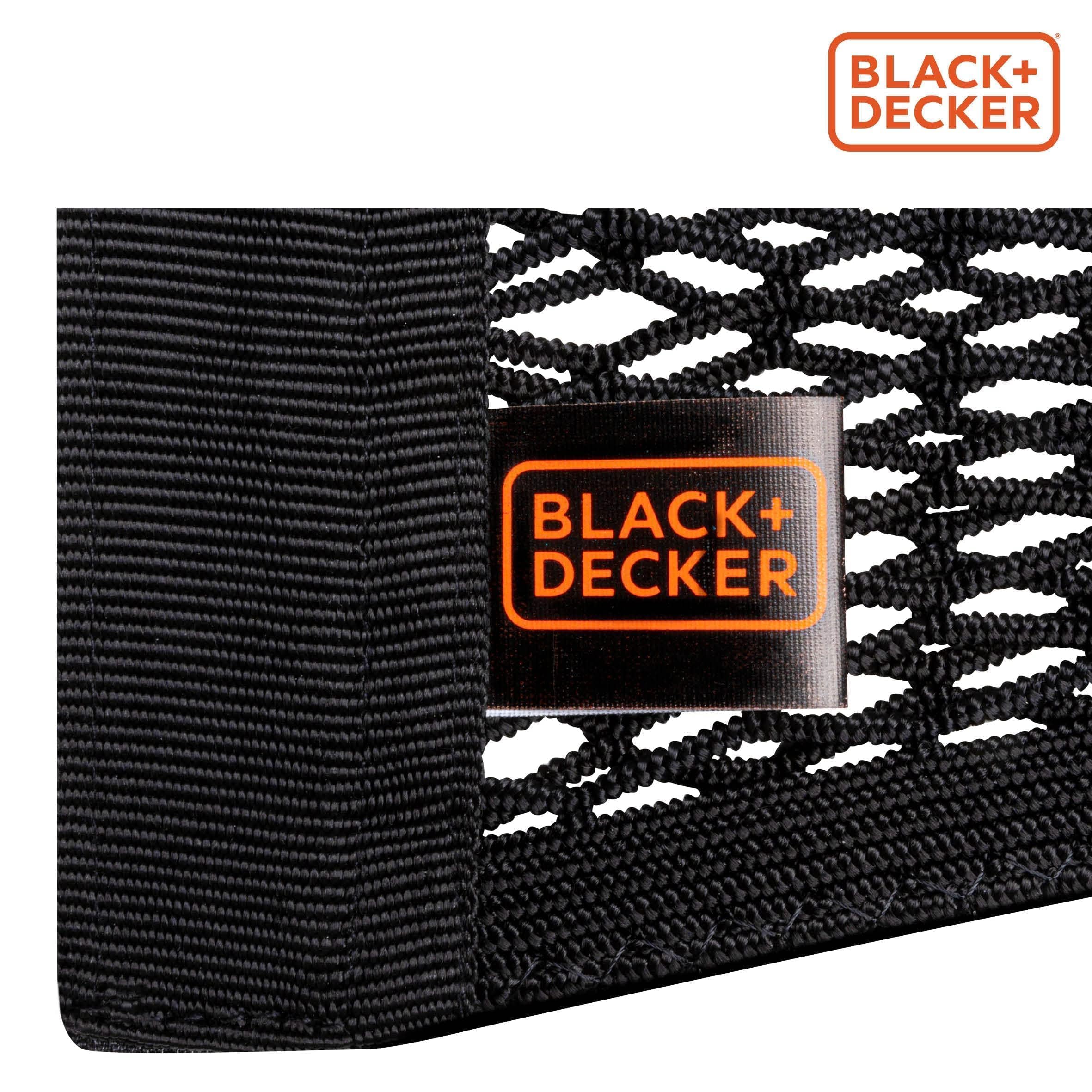 BLACK+DECKER Filet à Bagages pour Voiture 4 pièces - Rangement - 4 Dimensions différentes - Noir
