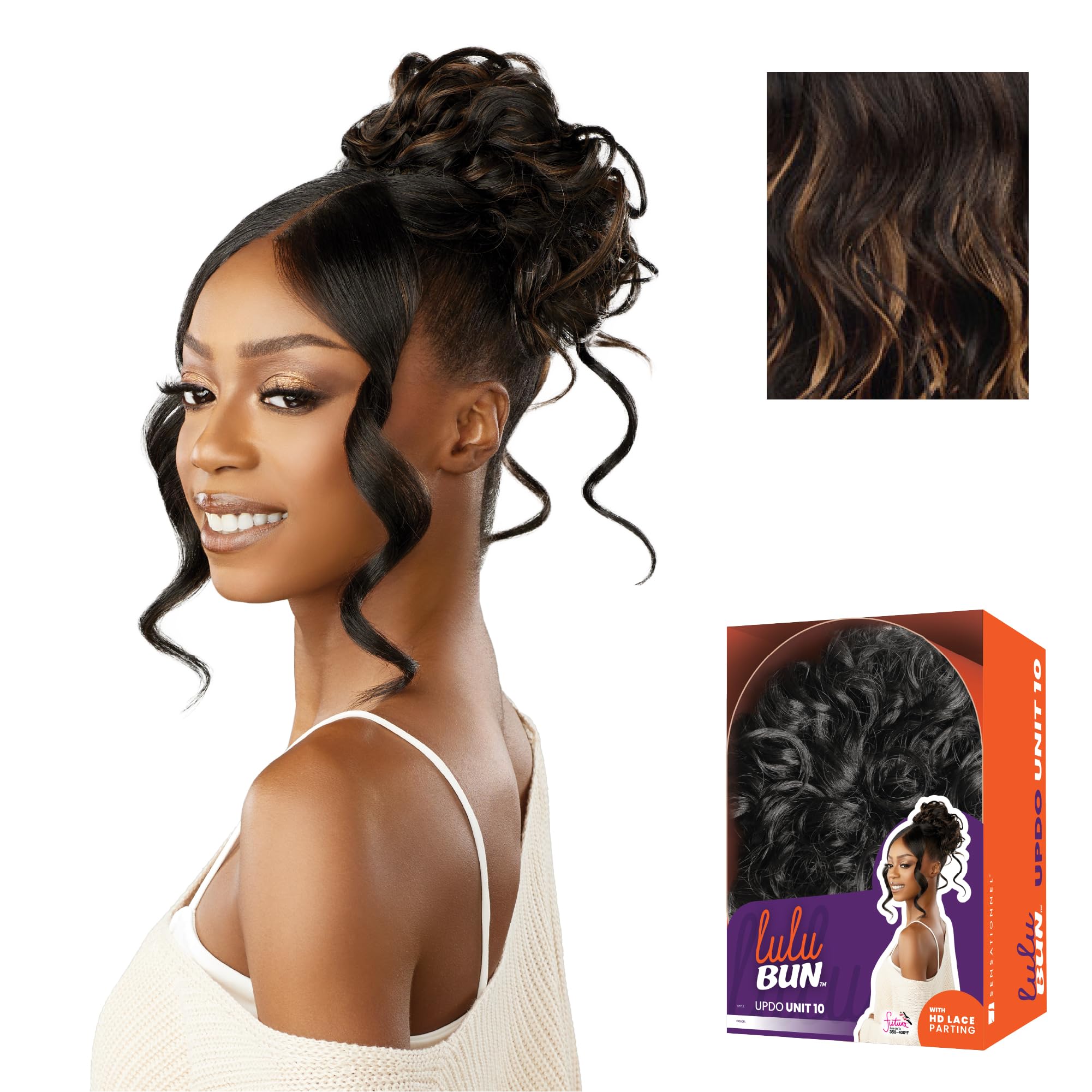 Sensationnel Lulu Bun Updo Hairextensions-Unit 10,F1B/27