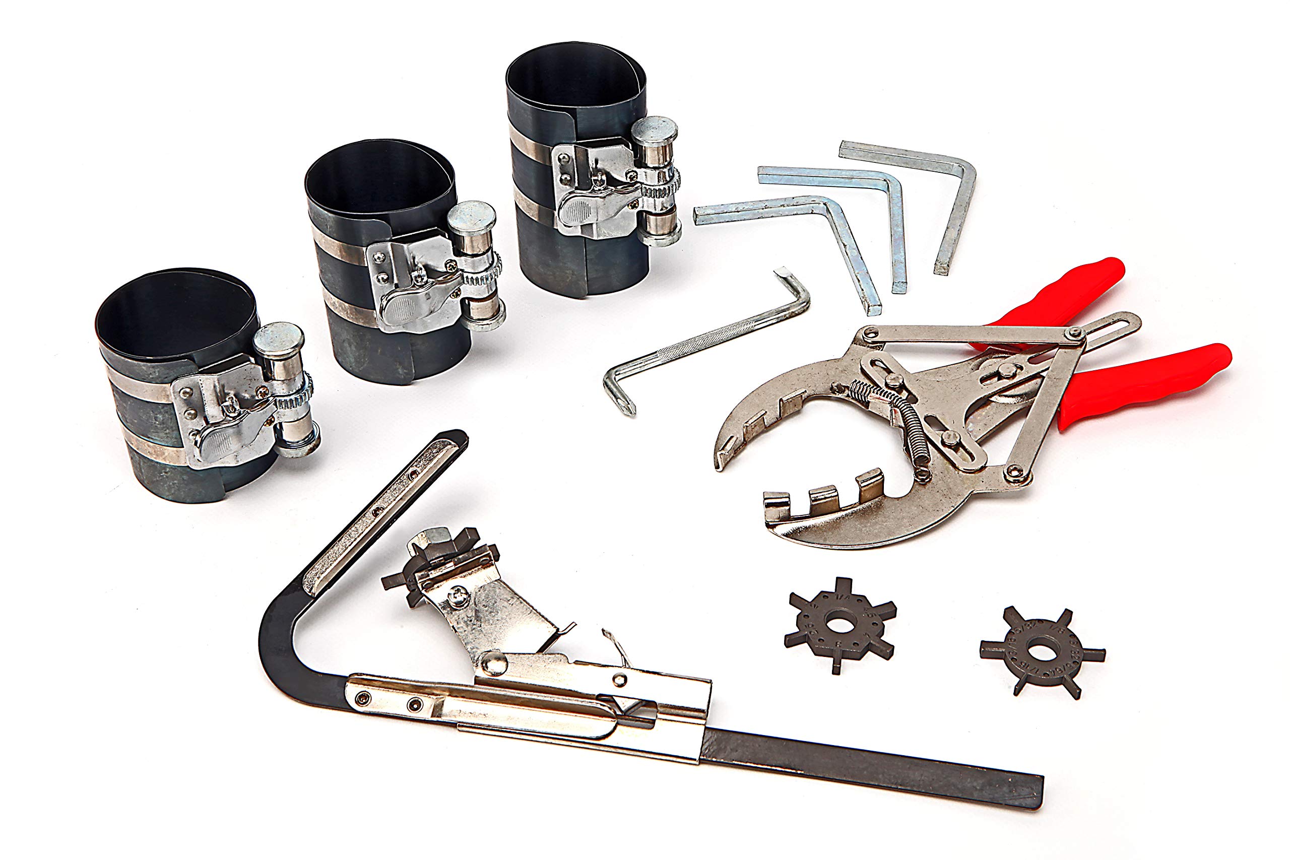 JOMAFA KIT HERRAMIENTAS PARA COMPRIMIR/CEÑIR SEGMENTOS DE AROS DE PISTONES