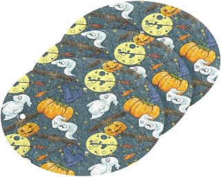Halloween Kitchen Scrub Sponge Ghosts Pumpkins Witch Hats Washing Dishes Cleaning Sponges Moon Owls Non Scratch Sponge for Dish Countertops Sinks Floors Showers Tile Sinks 3 Pack