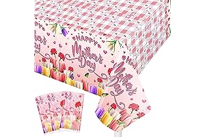 Mothers Day Plastic Tablecloths for Rectangle Tables