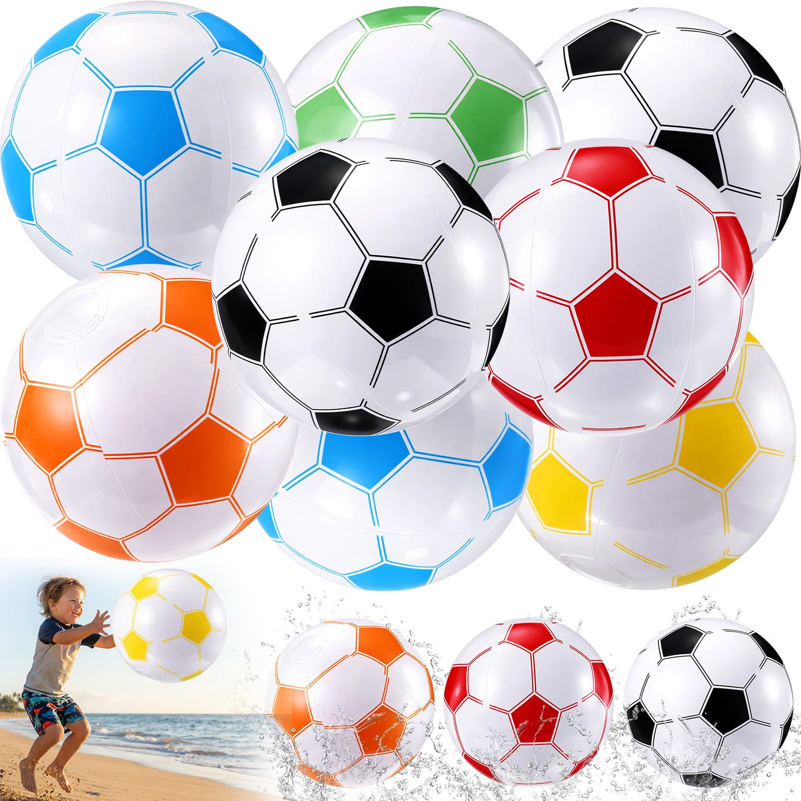 Sosation 8 Pcs Inflatable Sports Balls