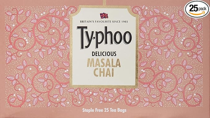 Delicious Masala Tea Bags Enriched with Cardamom, Nutmeg, Clove & Cinnamon, 25 Tea Bags
