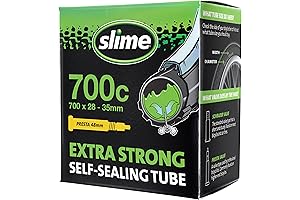 Slime Bike Inner Tube 700x28c Presta Valve, Long Schrader Valve, 80mm Core, 60mm Presta