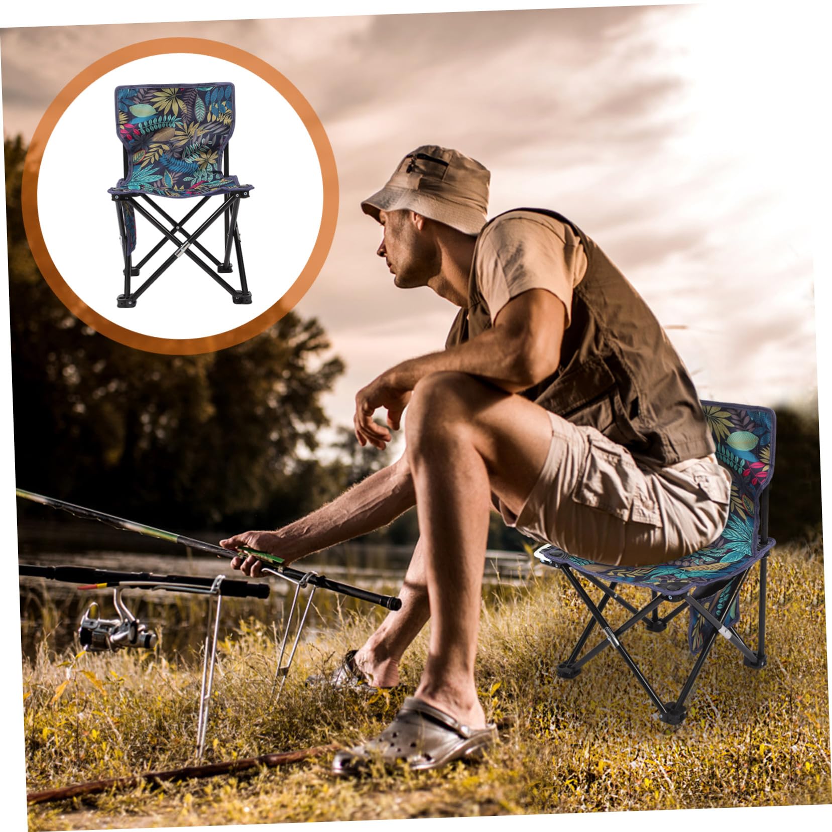 SUPVOX Chaise Pliante Camping Portable Légère avec Dossier Fauteuil Pliable pour Pique- et Randonnée Tabouret Compact pour Adultes