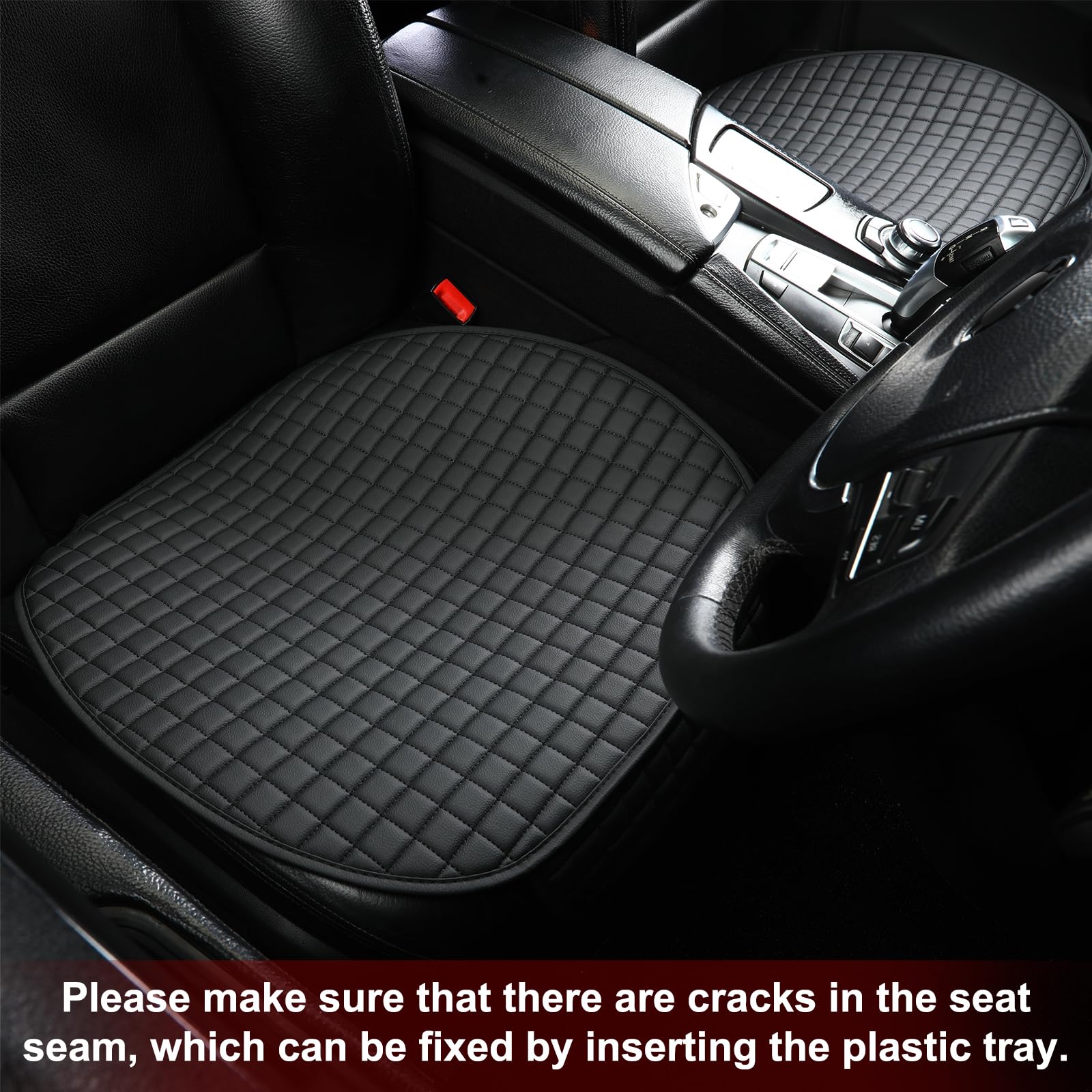 ZATOOTO Housse de Siege Voiture Universelle Noir 2 Pièces - Imperméable Housse Siege Auto Cuir, Couvre Siege Auto, Résistant Aux Rayures, Protection Siege Auto