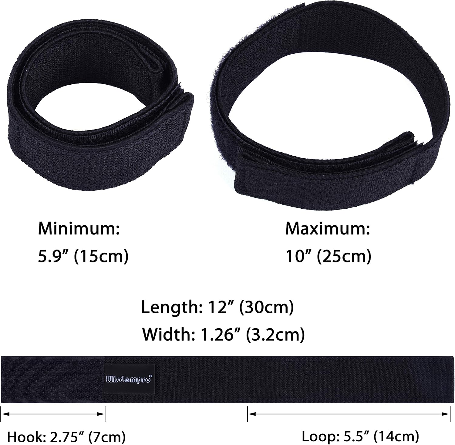 Wisdompro Ankle Strap, 1 Pair Polyester Blousing Garters Trousers Boots Blouses Strap with Hook and Loop for Waders, Fly, Fishing, Hunting, Hiking, Cycling, Gardening, Military Uniforms