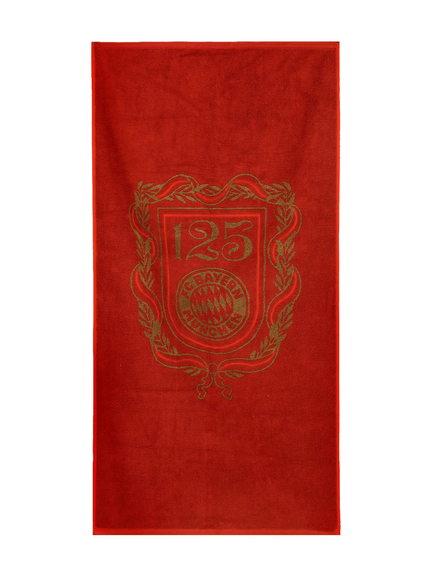 FC Bayern München I Duschtuch I Badetuch I Handtuch I 125 Jahre I Rot/Weiß I 140x70 cm