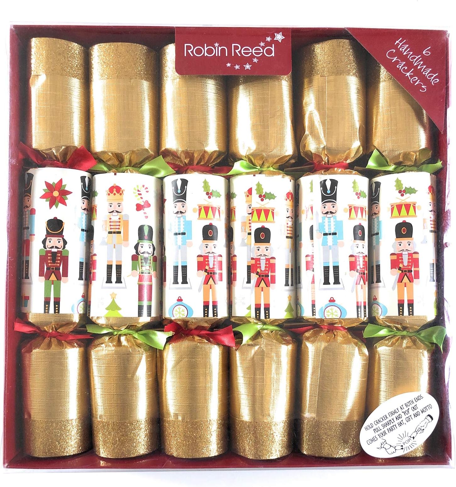 UUC Classic English Festive Party Favours, Gift Box Set of 6, Nutcracker Edition
