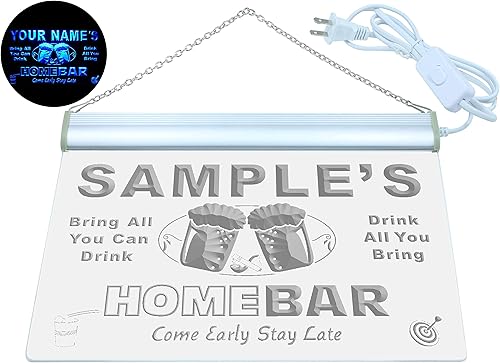 Miniatura 2 de ADVPRO Letrero de neón LED de un solo color personalizado para bar en el hogar, bar, cerveza, 24 x 16 pulgadas, st4s64-p-tm-b