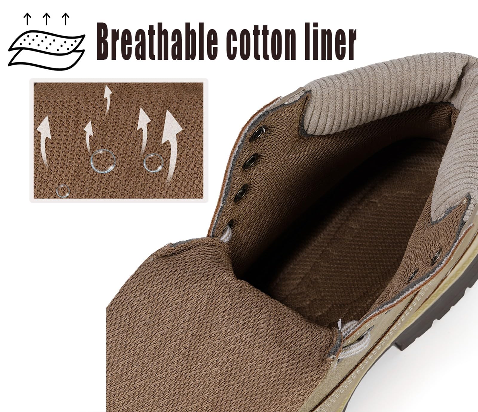 Stivali Uomo Donna Inverno Scarpe da Neve Caldi Snow Boots Impermeabili Stivaletti Pelliccia Stringate Outdoor