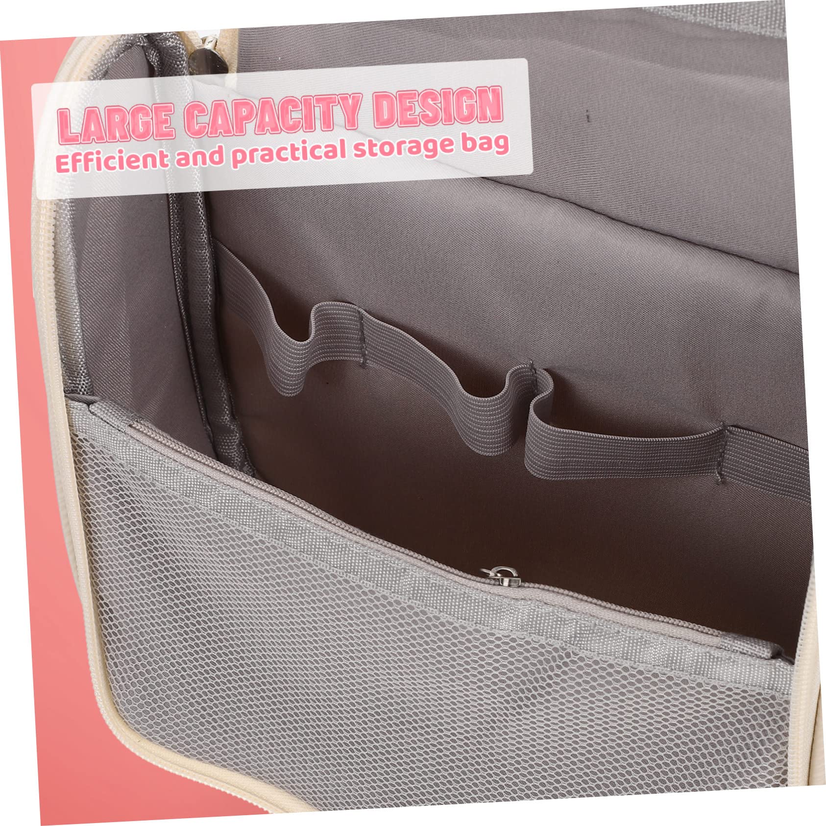 Beaupretty 3piezas Bolsa De Maquillaje Grande Gancho Neceser Colgante para Cosméticos y Artículos De Aseo Almacenamiento Práctico y Resistente
