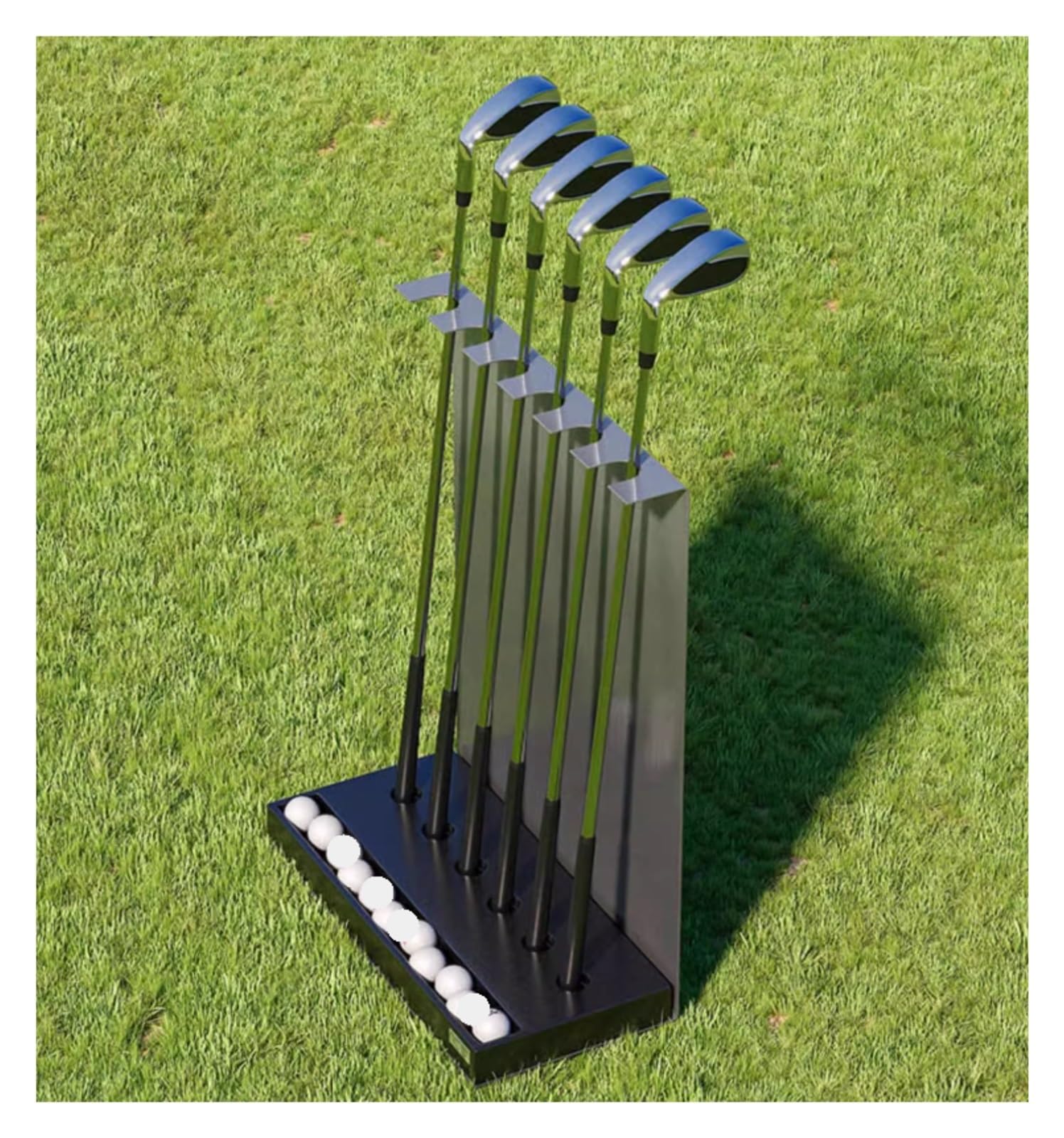MHbdfsxz Golf Club Organizer For Indoor Outdoor Golf Club Holder Iron Rack For 6 Clubs Putter Stand Floor Display Golf Course Accessories