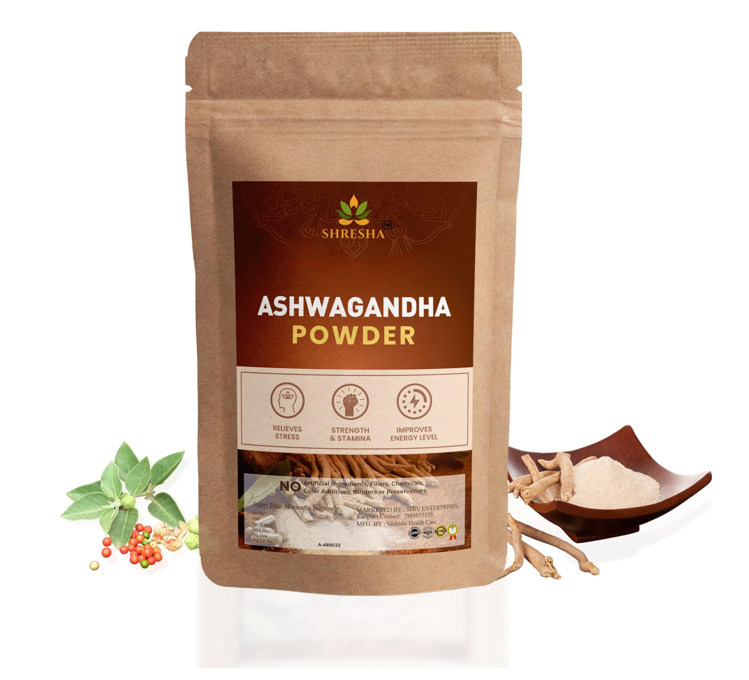 Shresha Ashwagandha Root Powder(200 Grams) | ISO,GMP and Ayush Certified | No Added Preservative | Helps Fight Anxiety and Stress | Ashwagandha Podi/Amukkara Kizhangu/Asvagandha Churna | Non-GMO (B0CLDNVX2G) Amazon Price History, Amazon Price Tracker