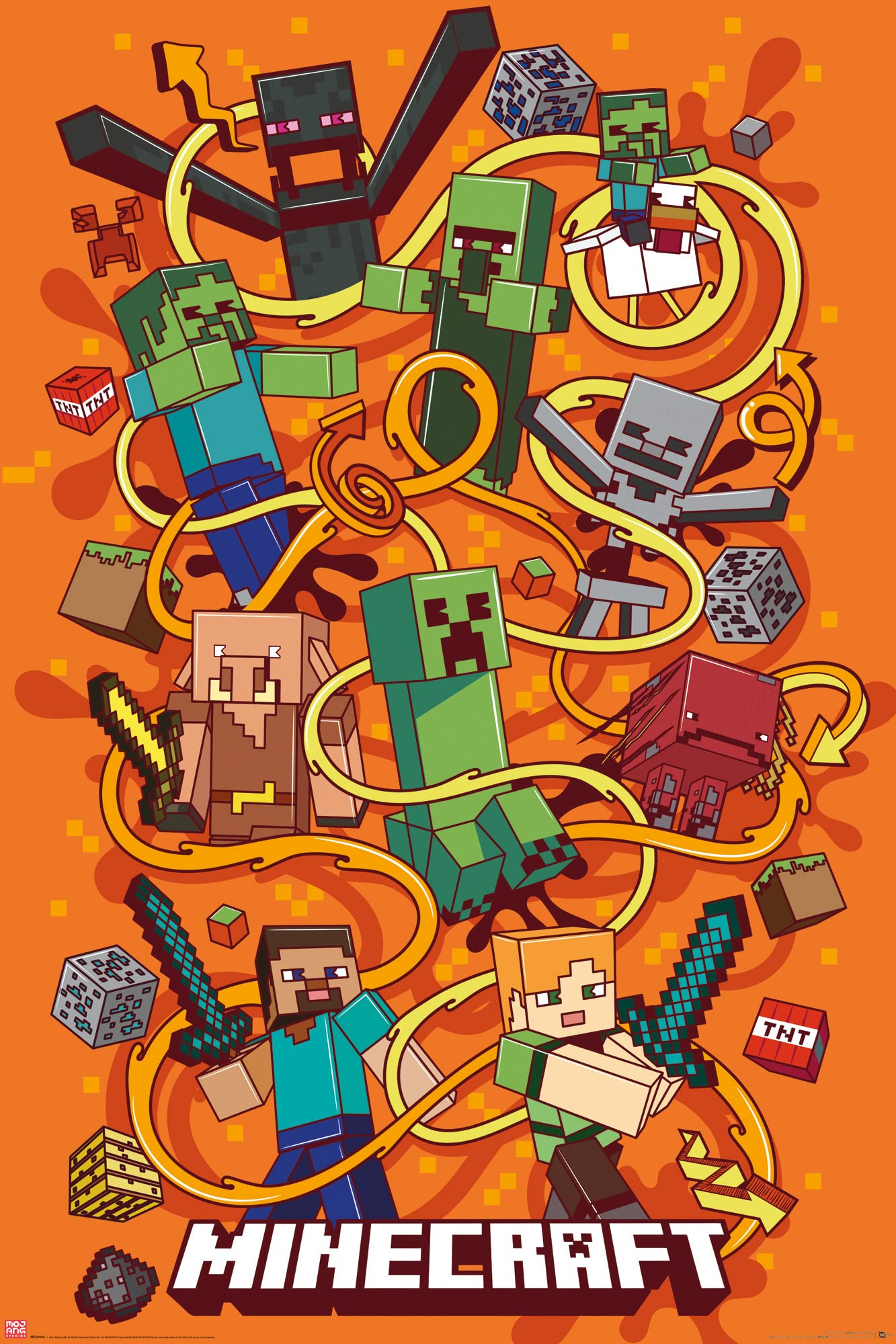 GB eye Minecraft Swirls 61 x 91.5cm Maxi Poster